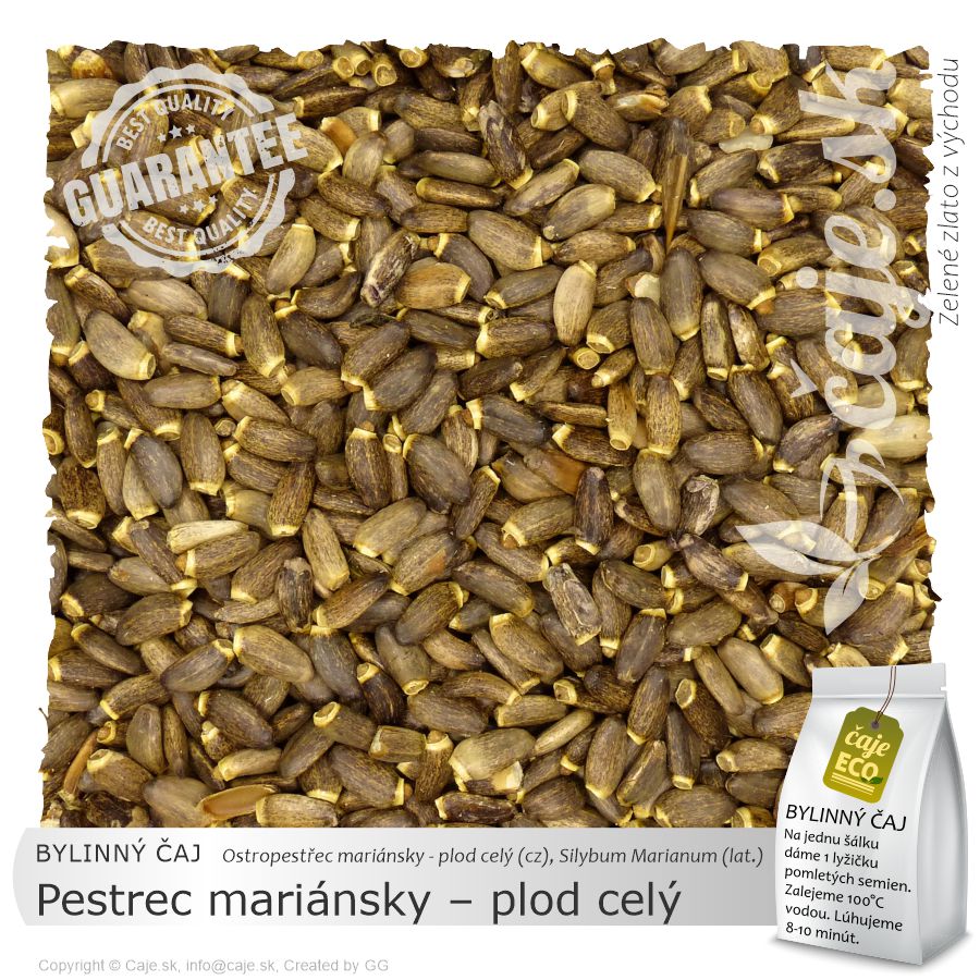 BYLINNÝ ČAJ Pestrec mariánsky – plod celý (50g)