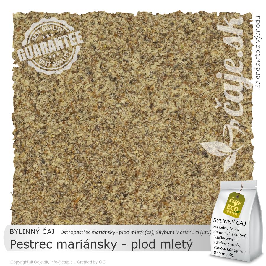 BYLINNÝ ČAJ Pestrec mariánsky - plod mletý (500g)